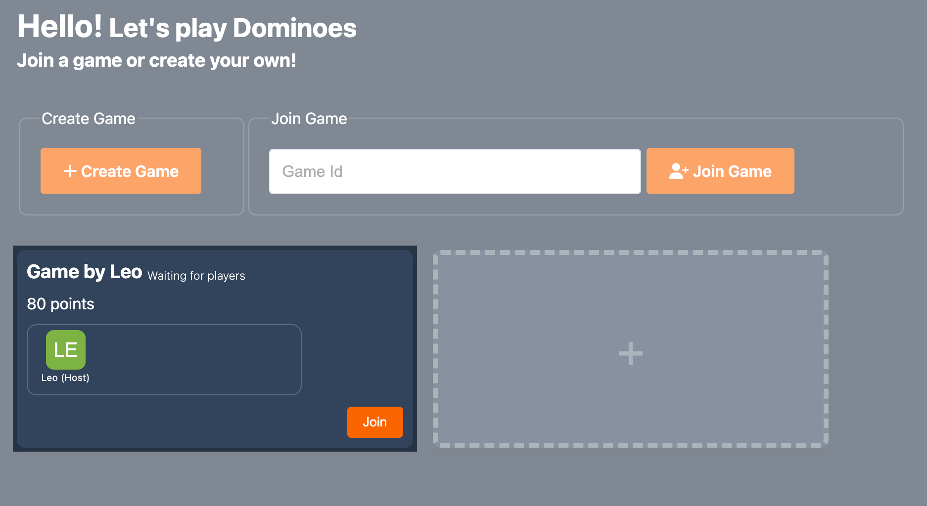 dominoes.mx available games section