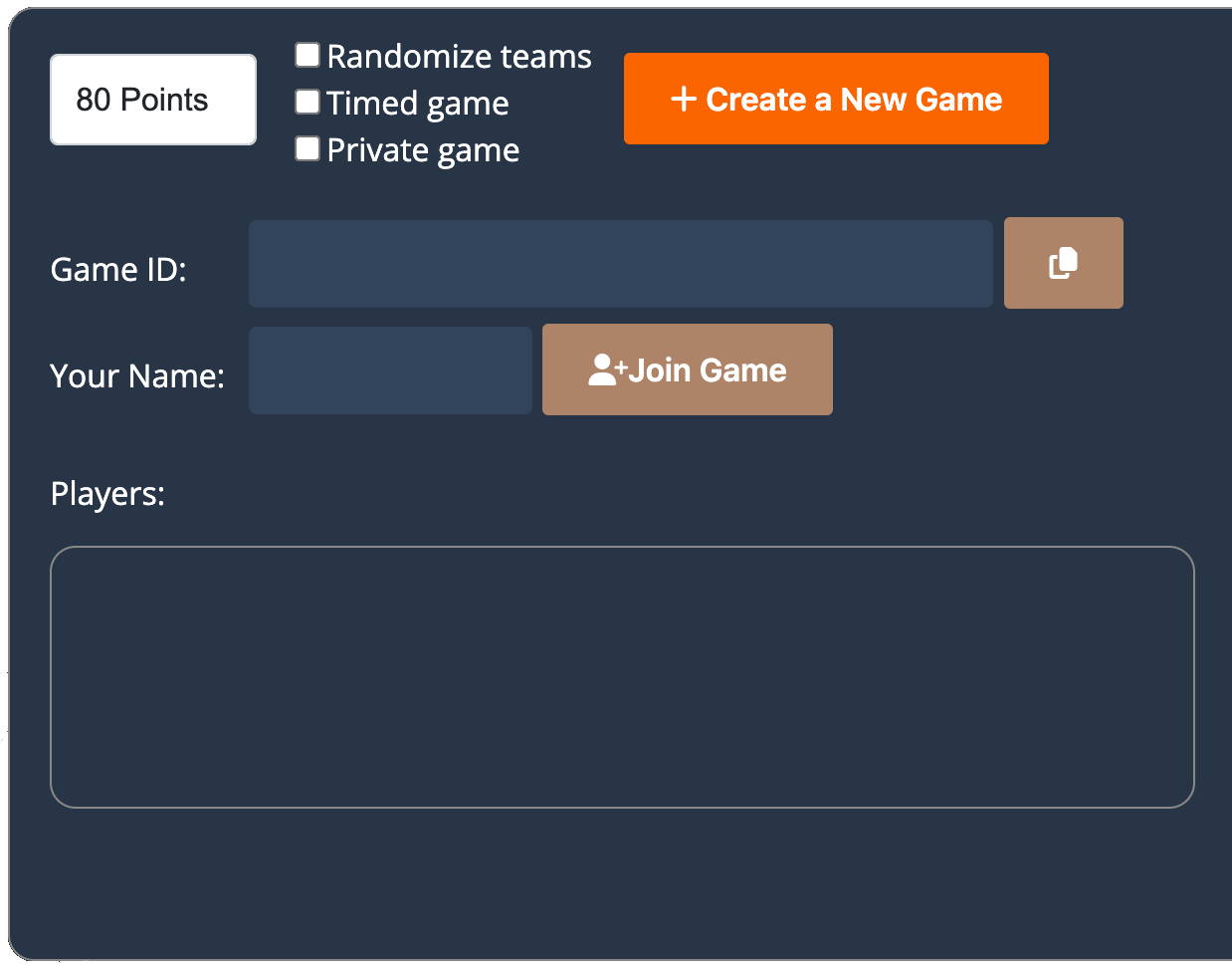 Dominoes.mx choose options for new game